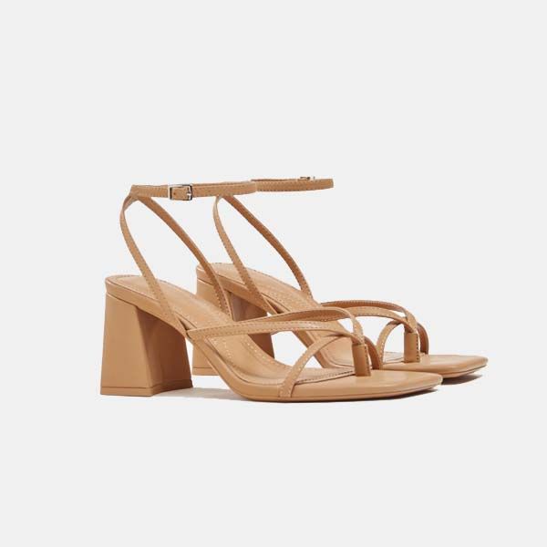 sandalias nude bershka