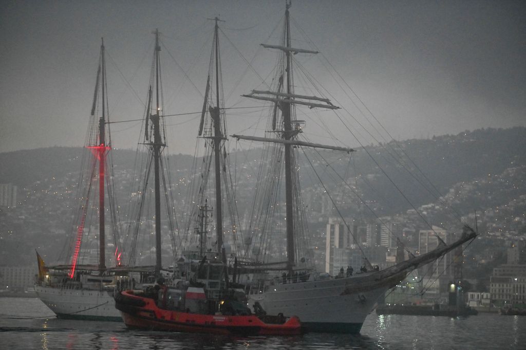 La princesa Leonor llega a Valparaíso (Chile) a bordo de Elcano en abril de 2025
