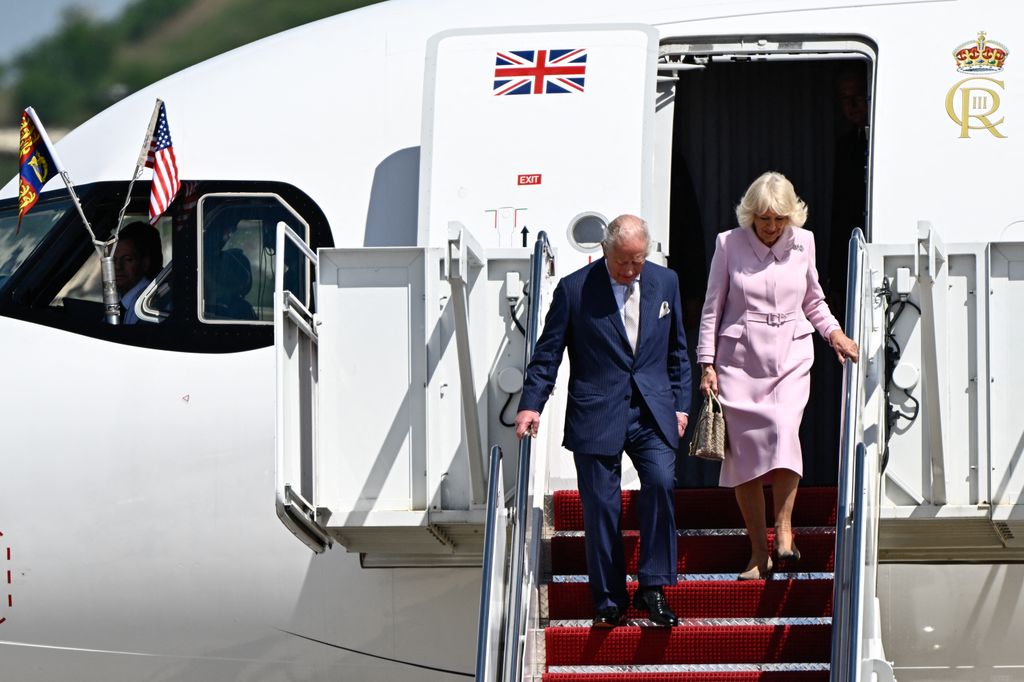 Los reyes Carlos III y Camilla en su llegada a Estados Unidos