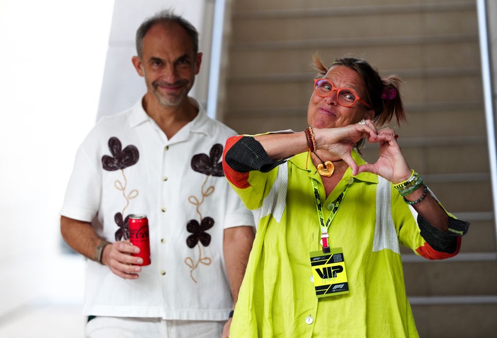 Los padres de Norris, animándole este finde de semana en Losail