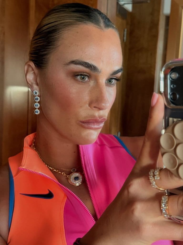 Sabalenka compartió sus joyas en redes sociales.