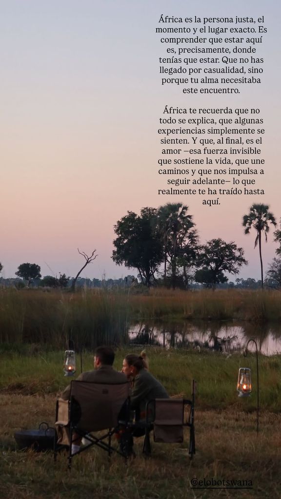 Diego Simeone y Carla Pereyra en África