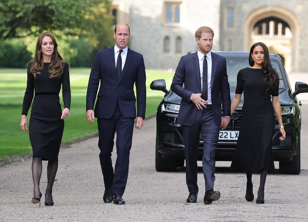 Kate, William, Harry y Meghan en 2022
