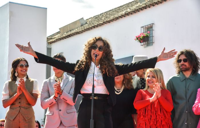 Rosario Flores en la inauguración del museo de 'La Faraona'