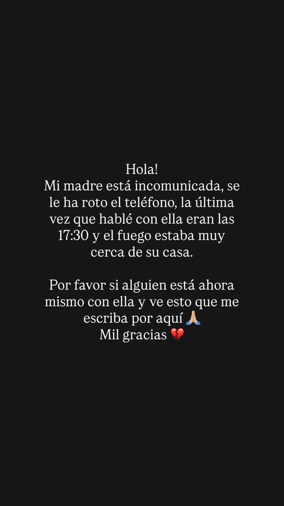 Mensaje que ha compartido Violeta, desesperada al no tener noticias de su madre, Elvira Mondragón
