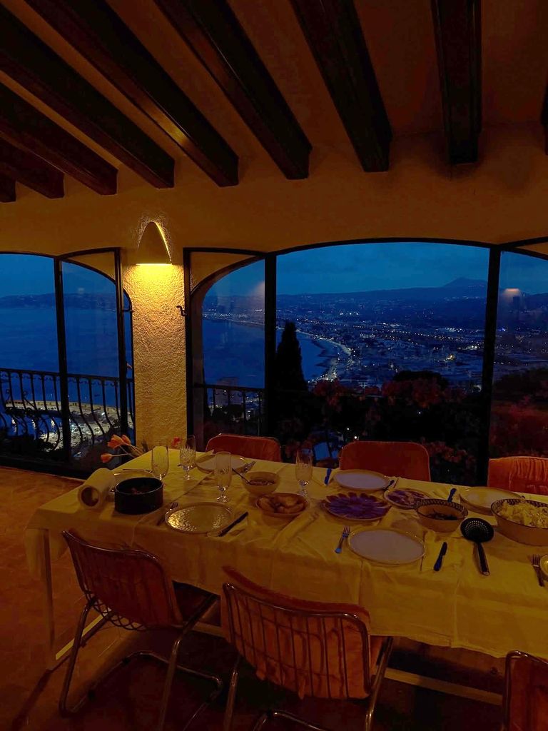 Imagen de la cena que ha disfrutado la intérprete