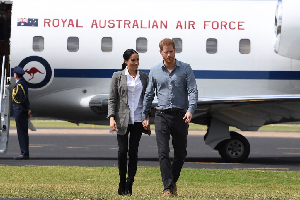 El príncipe Harry y Meghan Markle en un viaje a Australia en 2018.