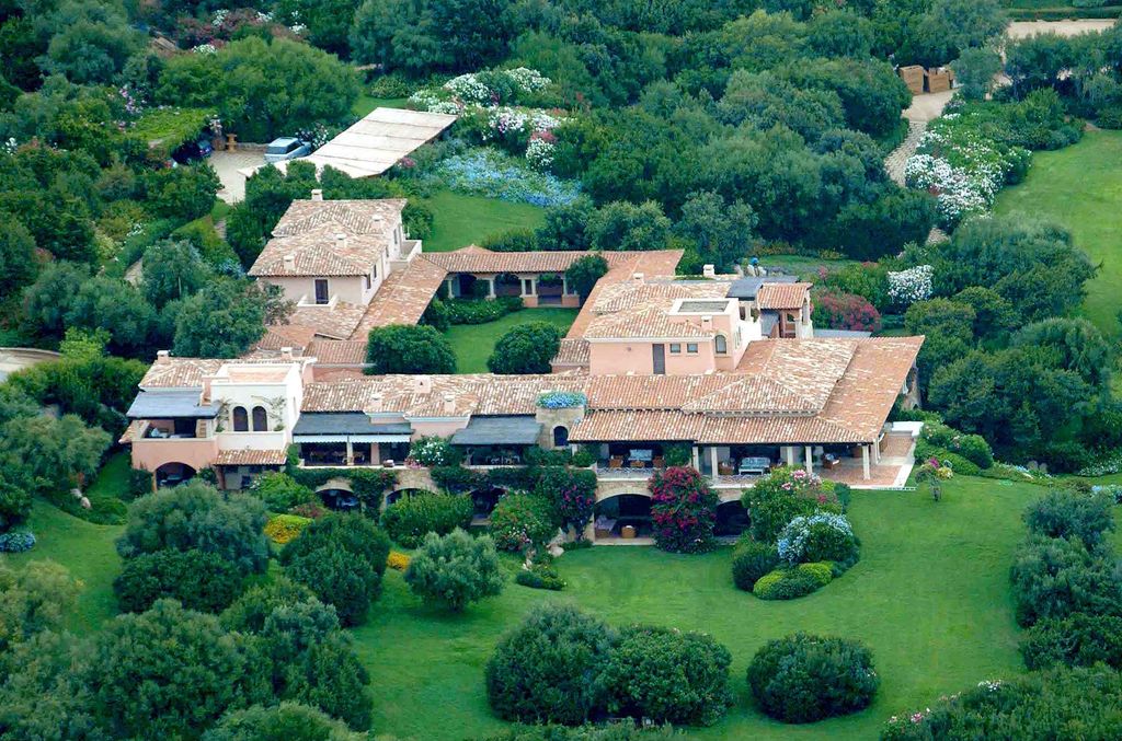 Villa Certosa: vista aérea de la exclusiva propiedad que los hijos de Berlusconi acaban de vender