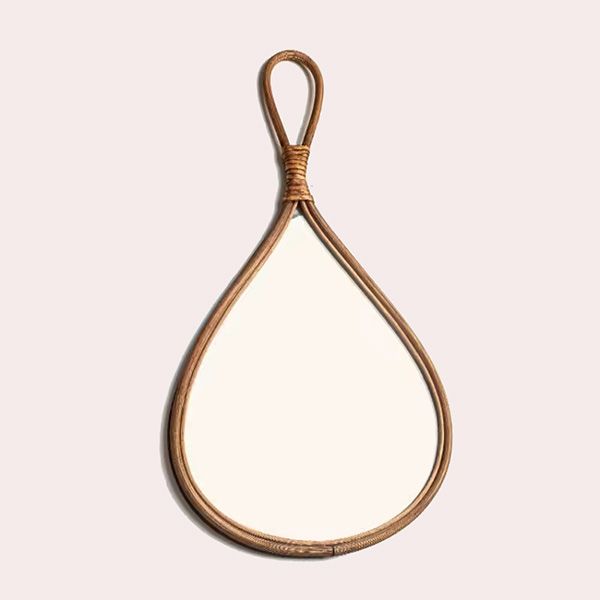 Espejo de Pared de Ratán Hecho a Mano