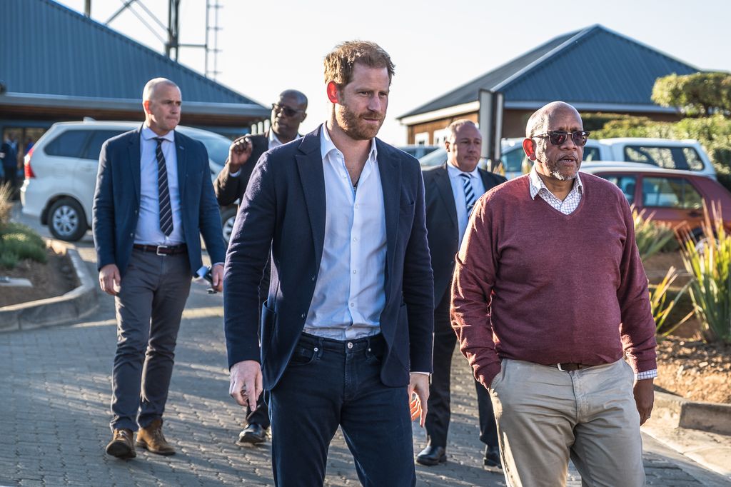 El príncipe Harry con el príncipe Seeiso de Lesoto el 2 de octubre de 2024