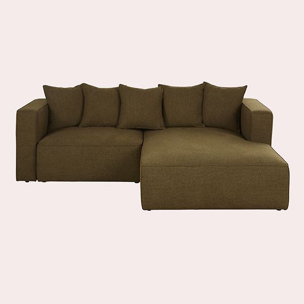 Barnaby Sofá Rinconera Derecha 3/4 Plazas Verde Caqui Maisons du Monde