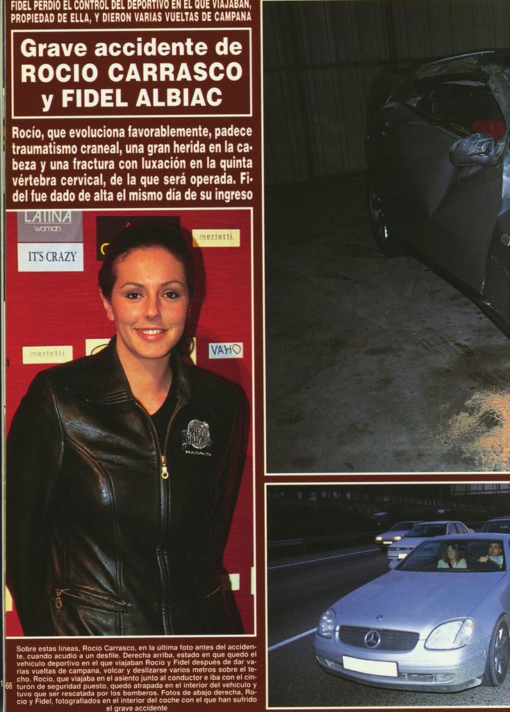 Rocío Carrasco accidente