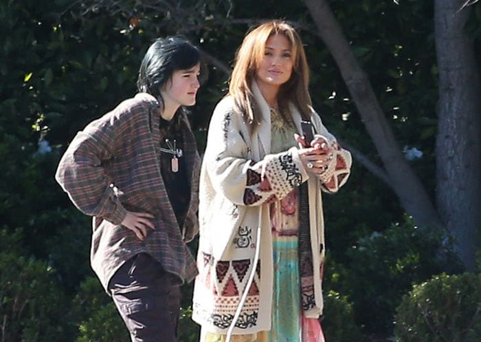 Jennifer Lopez y Ben Affleck con sus hijos