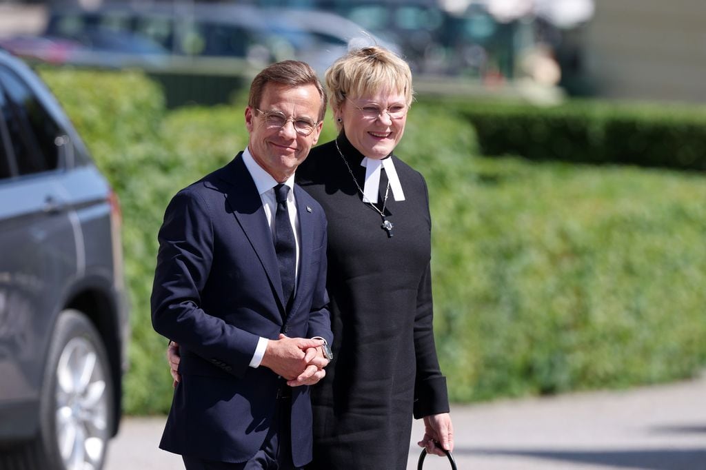 El primer ministro sueco, Ulf Kristersson con su mujer Birgitta Ed, sacerdotisa de la Iglesia de Suecia 