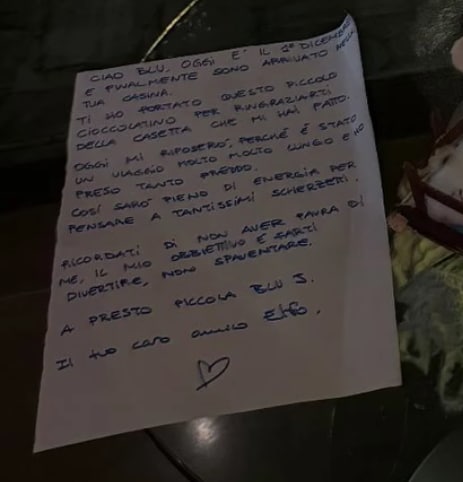 La carta que el elfo mandó a Blu Jerusalema.