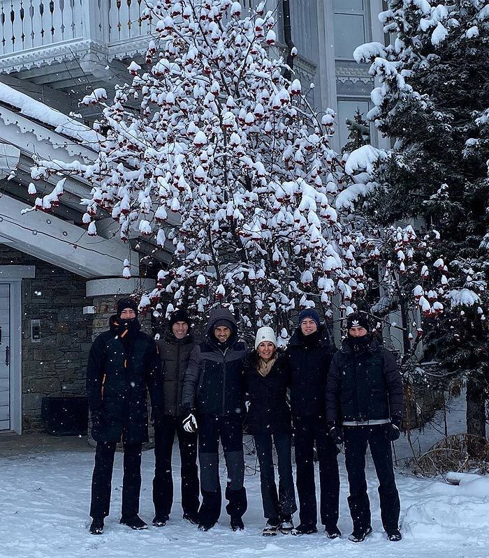 Zinedine Zidane y su familia