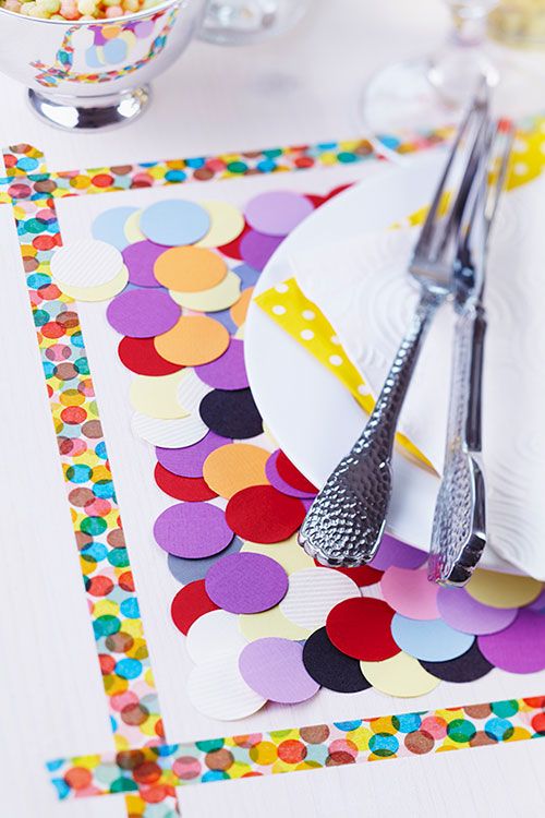 Mantelería nueva con washi tape 
