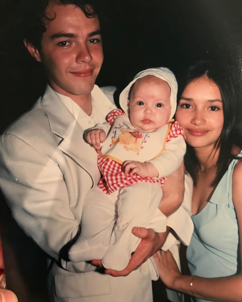 Jesse Huerta formó una familia junto a Mónica León. En la foto, junto a su hija mayor, Hanna, cuando era bebé