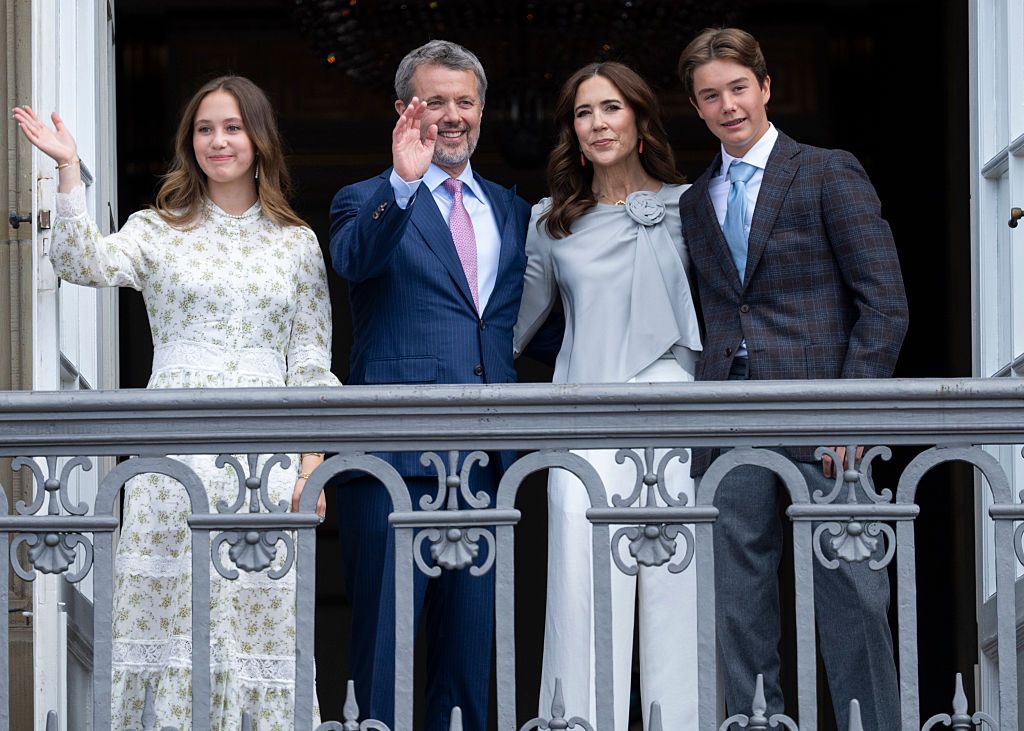 Los reyes Federico y Mary con los príncipes Vicent y Josephine