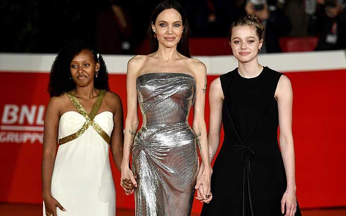Angelina Jolie y su hijas Zahara y Shiloh 