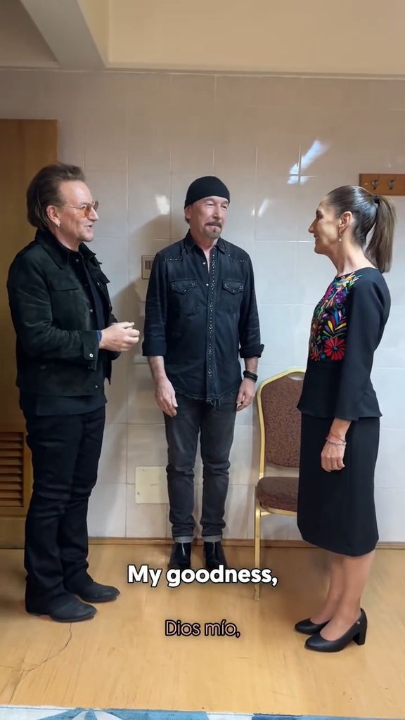 La presidenta Claudia Sheimbaum se reunió con Bono y The Edge