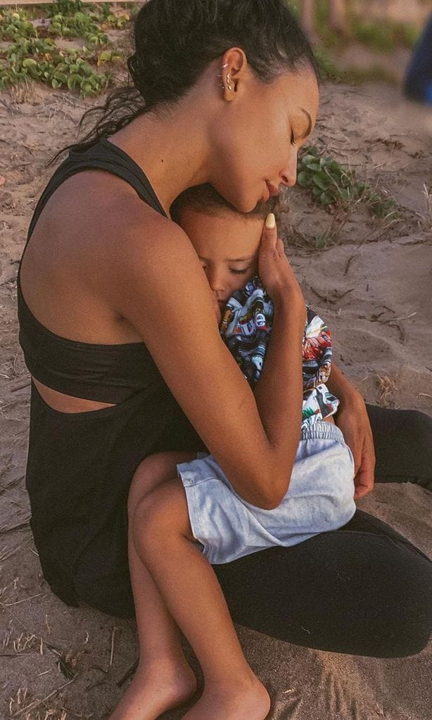 Naya Rivera y su hijo