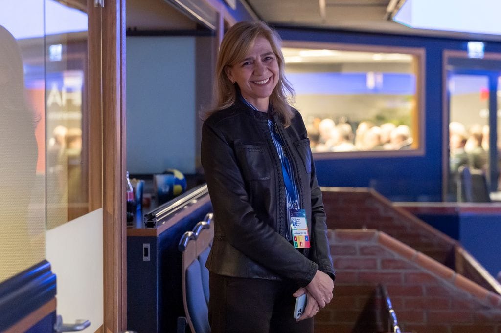 La infanta Cristina en el debut de Pablo Urdangarin con los Hispanos