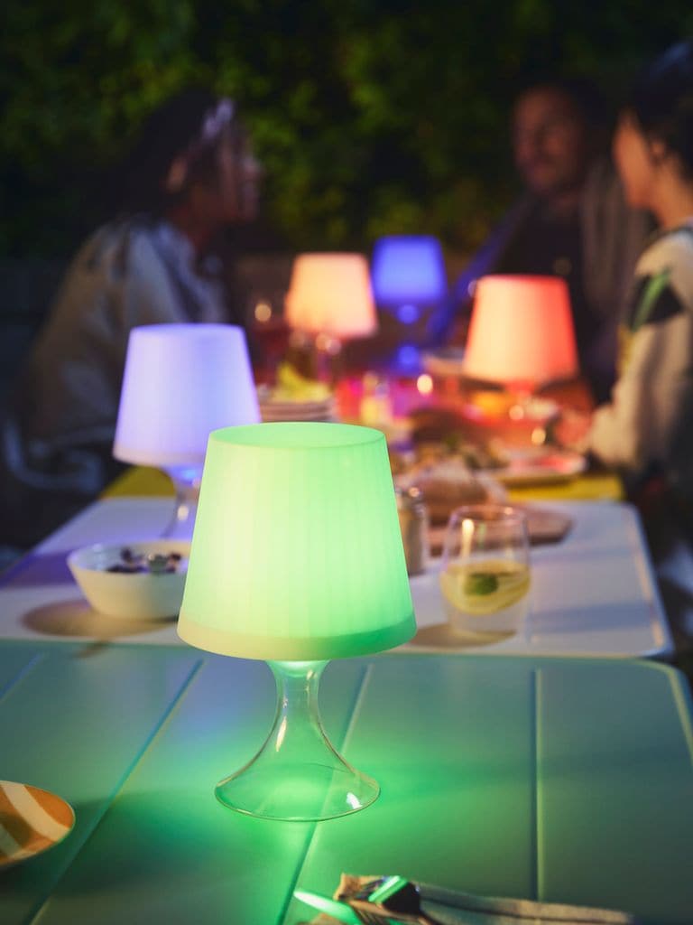 Lámparas de mesa de colores