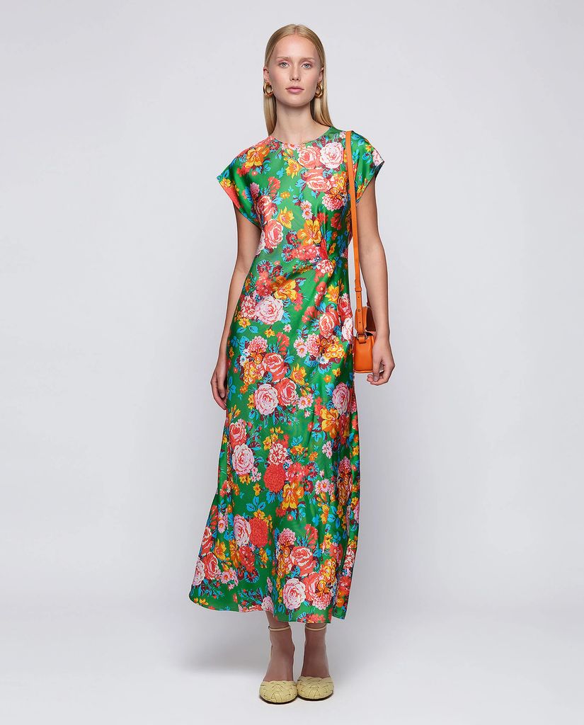 Vestido midi de flores de Mirto.