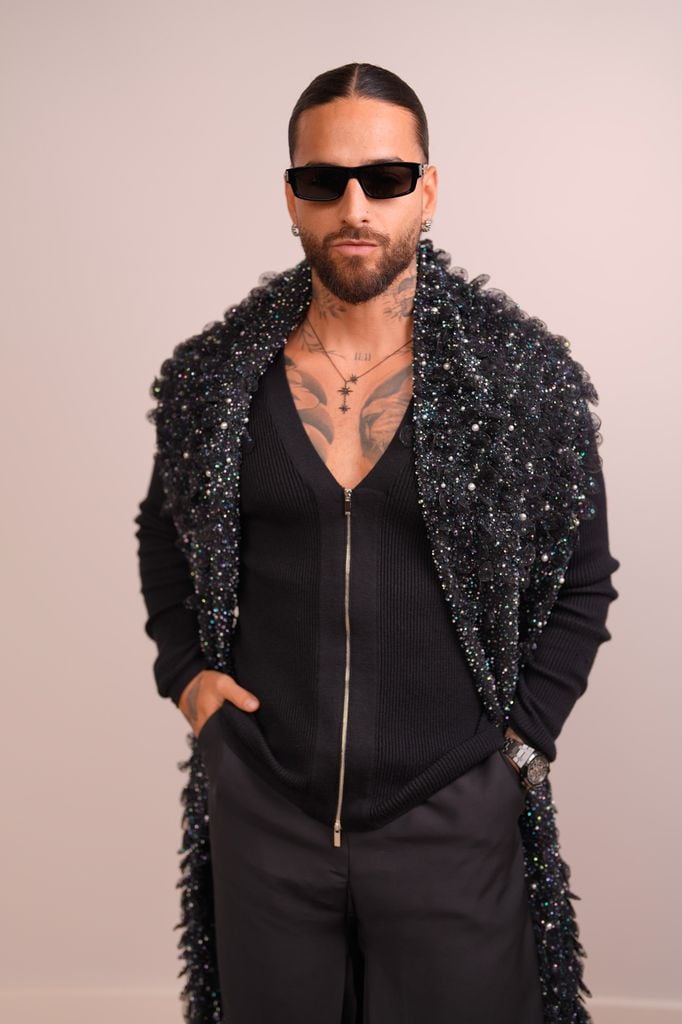 Maluma en la Paris Fashion Week Menswear Sen junio de 2024.