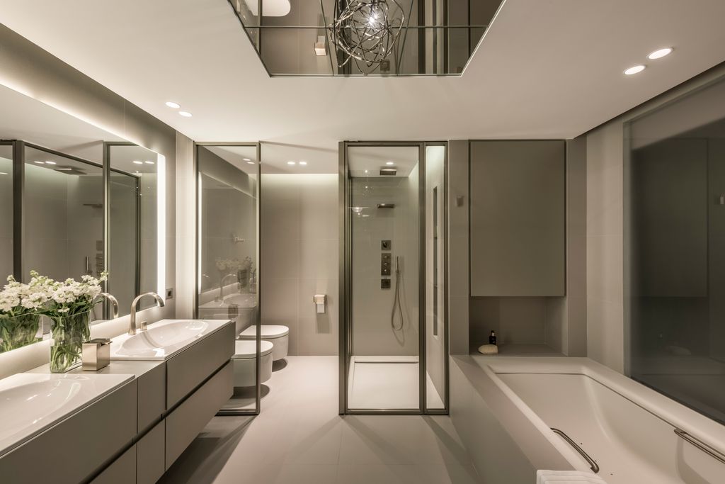 Baño en tonos neutros