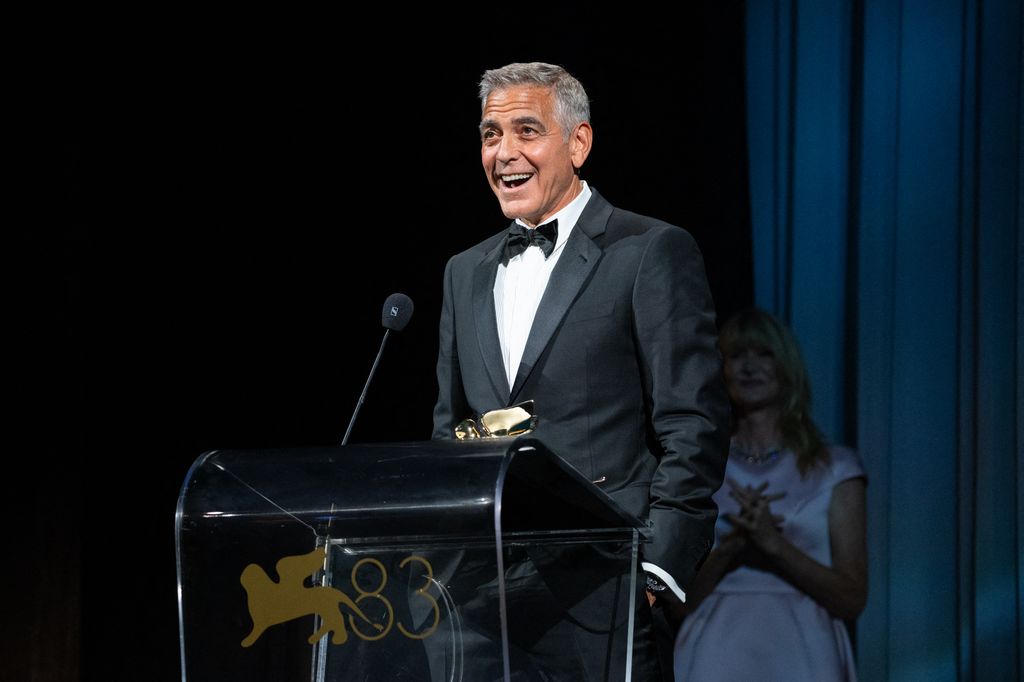 George Clooney pronunció un discurso en el que la frase más emotiva fue dirigida a su mujer y sus hijos