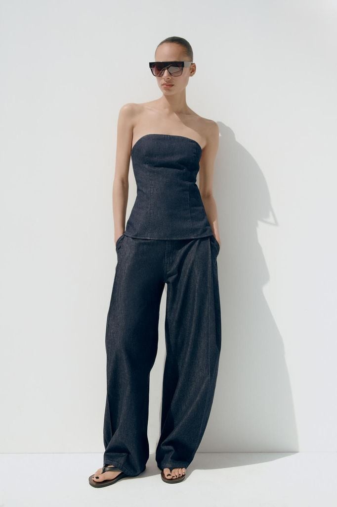 Conjunto palabra de honor denim zara 