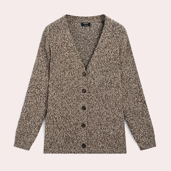 Cárdigan largo mouline escote pico