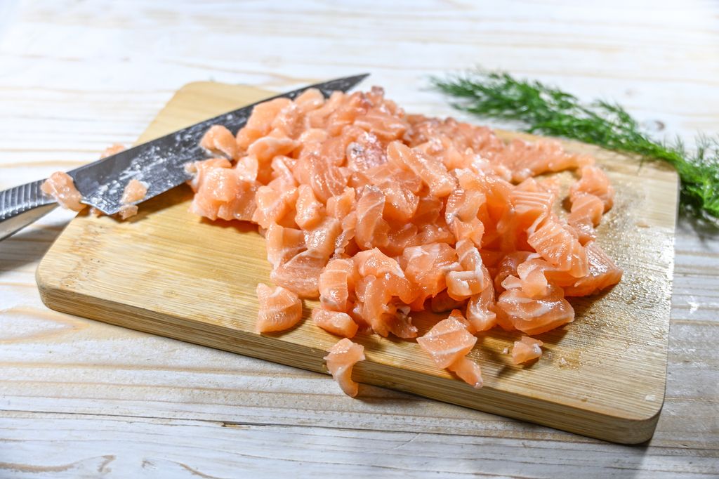 El corte en el tartar es muy importante para que no se convierta en una pasta.