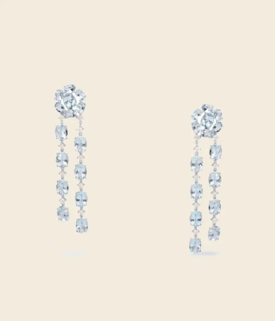 Pendientes largos de novia de Grau Joyeros