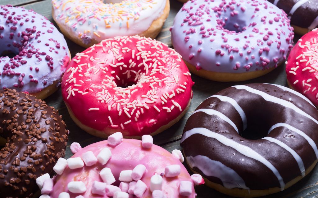 Diferentes tipos de donuts. 
