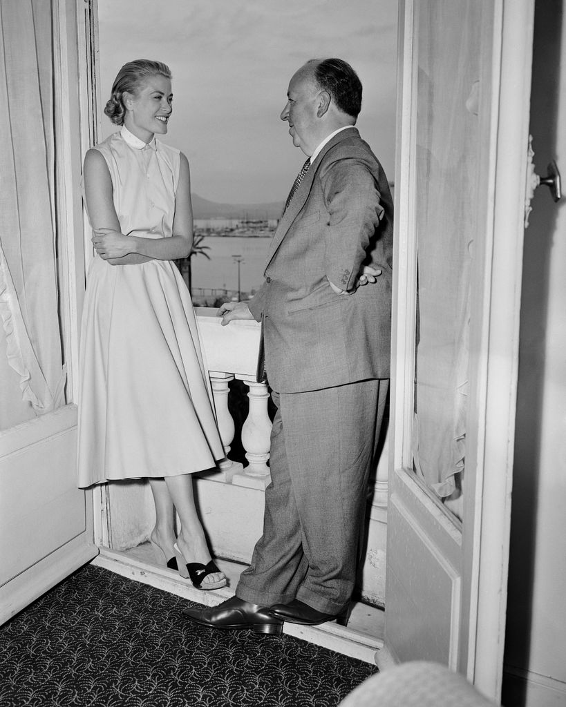 Grace Kelly y Alfred Hitchcock en Cannes