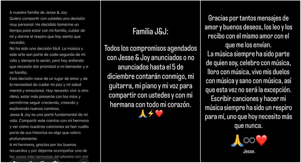 Los comunicados de Jesse Huerta sobre su papel en Jesse & Joy,