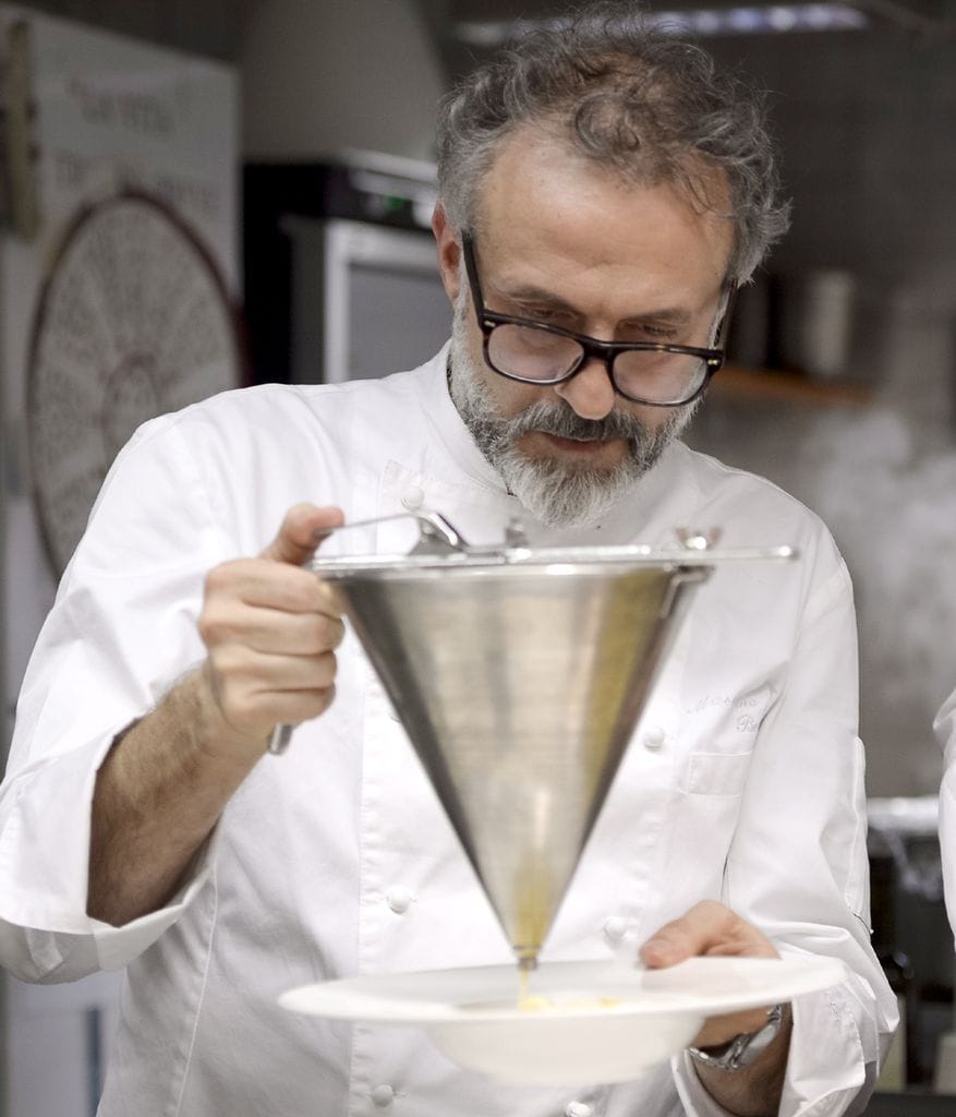 El chef italiano Massimo Bottura, 3 estrellas Michelín en Osteria Francescana.