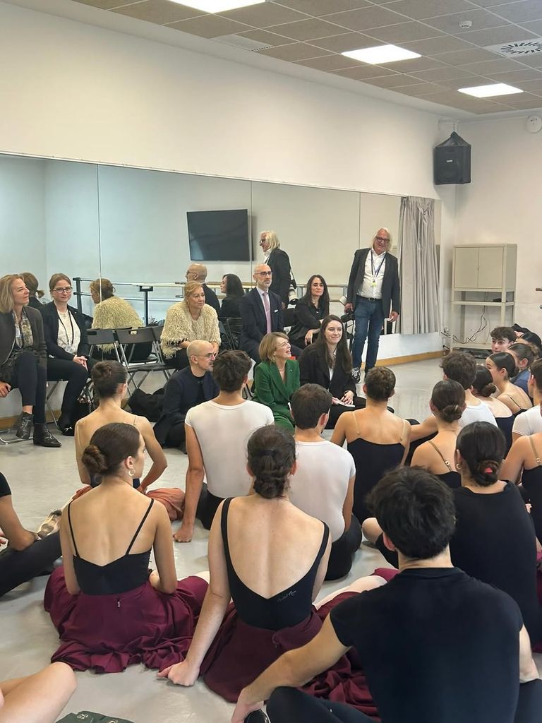 Elke Büdenbender, en el Conservatorio Profesoinal de Danza Mariemma de Madrid