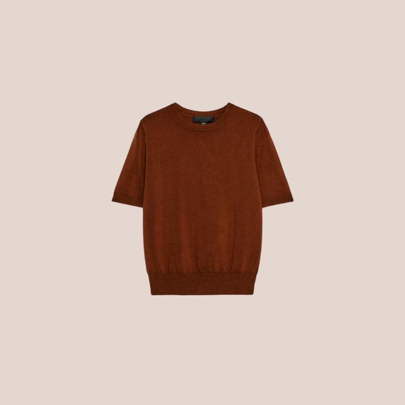 top de punto marron