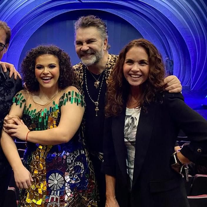 Lucerito Mijares con sus padres