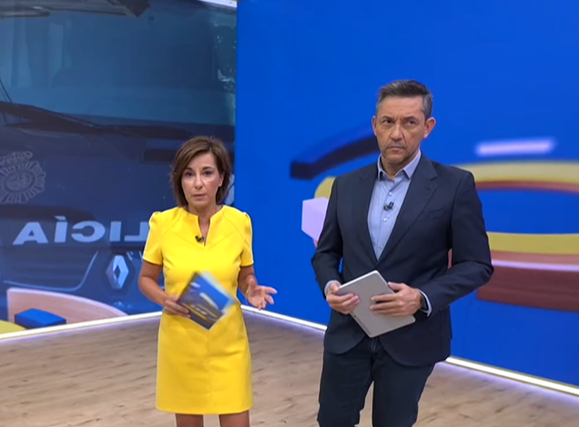 Javier Ruiz, junto a Adela en su último programa al frente de 'Mañanaeros 360º'