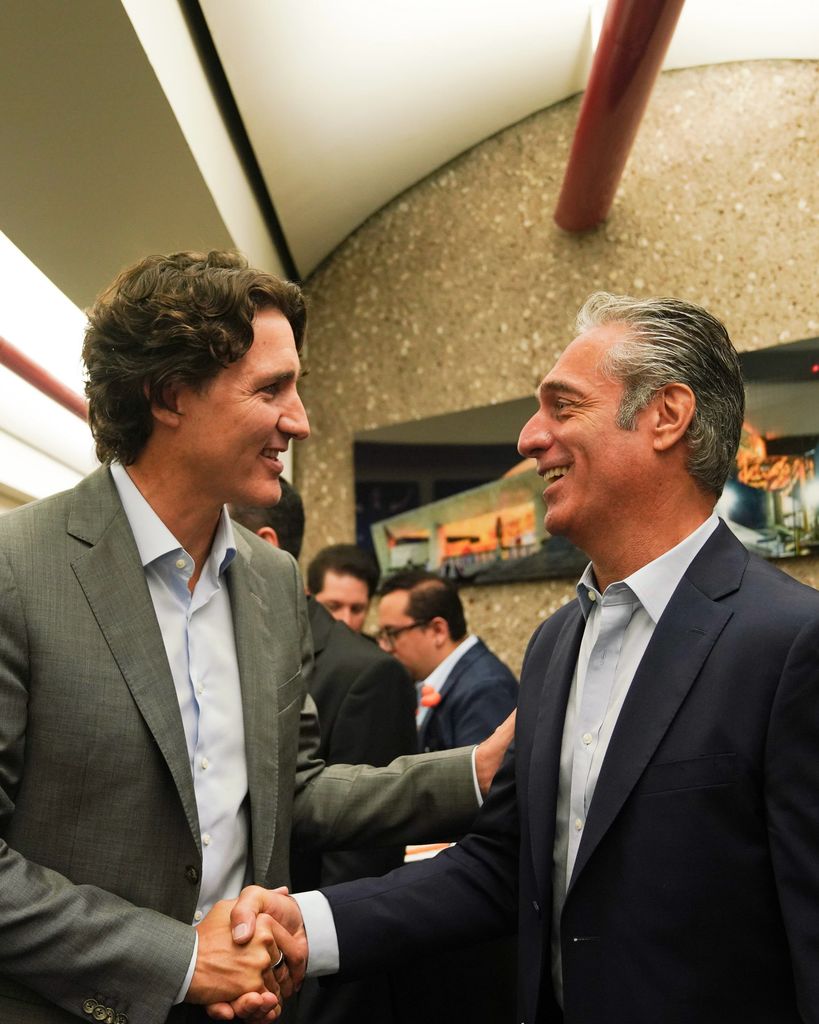 Justin Trudeau con el empresario Carlos Slim Domit.