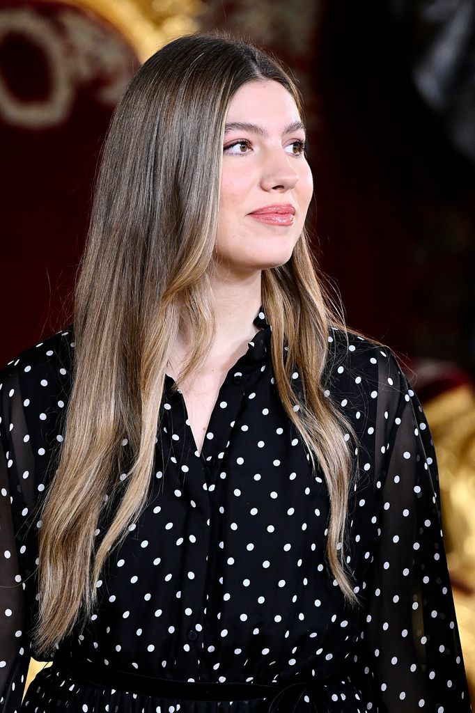 La infanta Leonor en la recepción del Palacio Real, el 12 de octubre de 2025