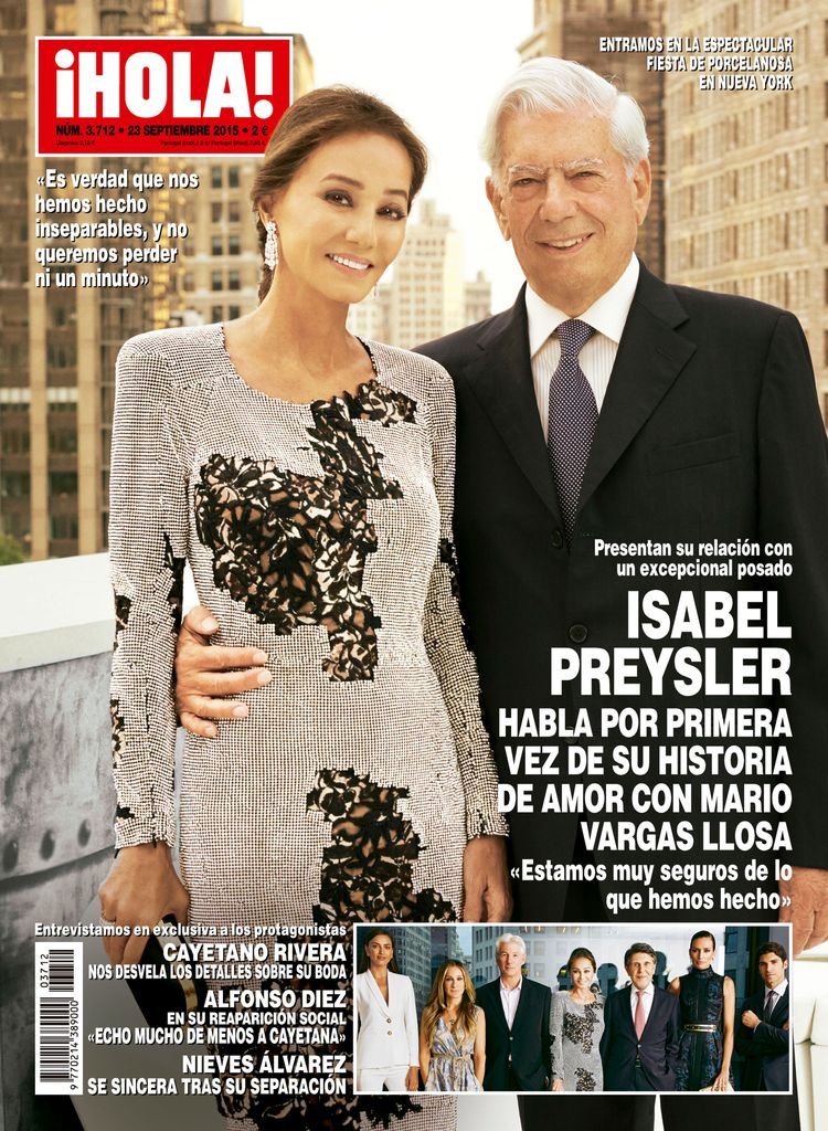 Mario Vargas Llosa e Isabel Preysler en Nueva York