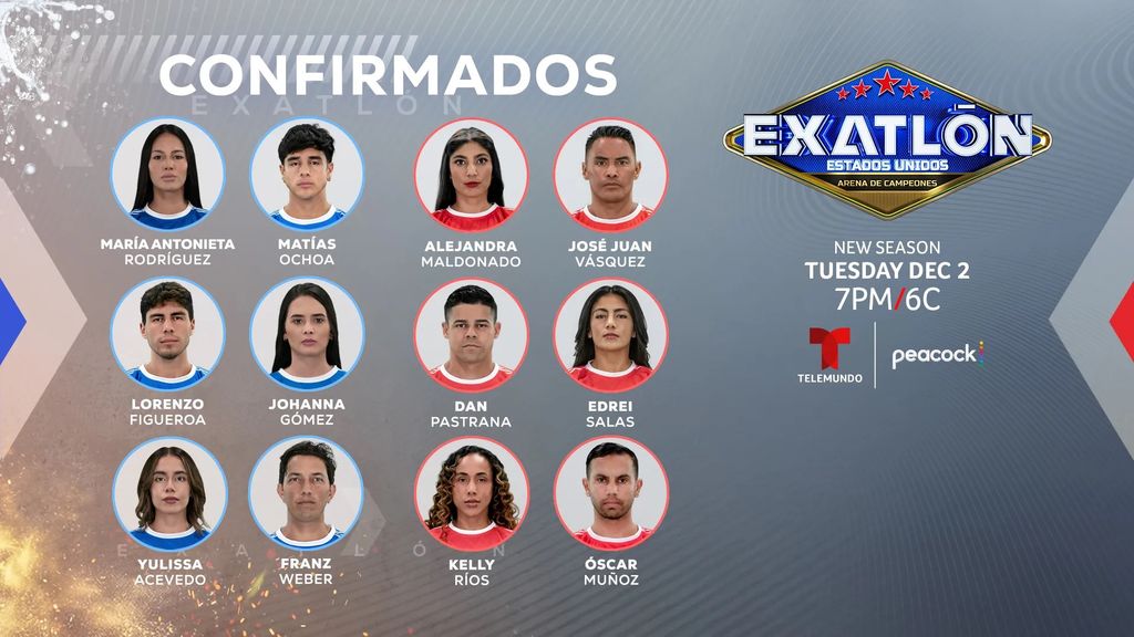 La nueva edición de 'Exatlón Estados Unidos' se estrenará el martes 2 de diciembre a las 7pm/6c por la señal de Telemundo.