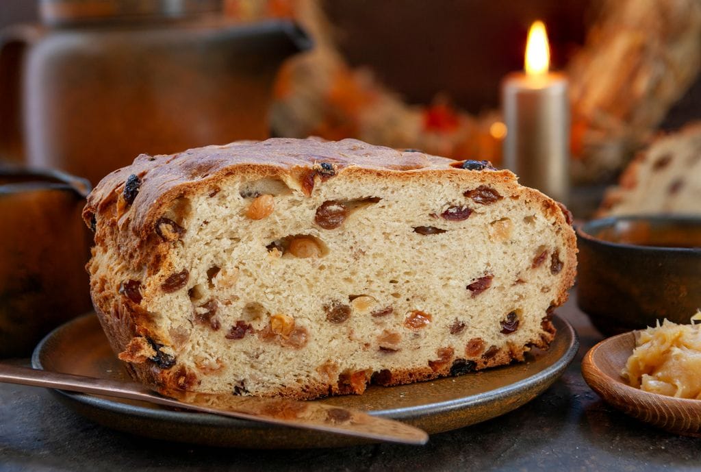 Barmbrack, dulce irlandés típico de Halloween