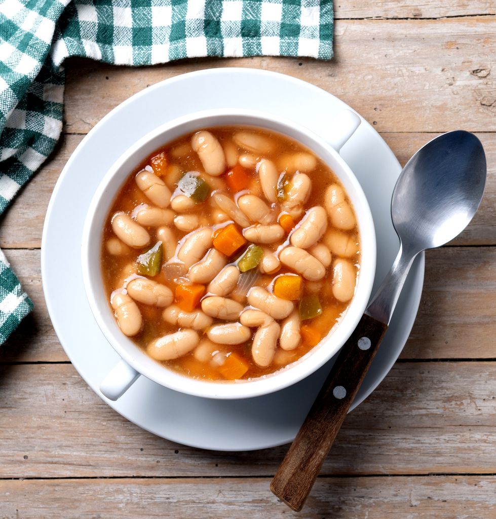 Alubias con verduras.